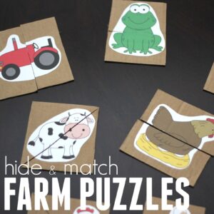 Hide and Match Farm Animal Puzzle Game