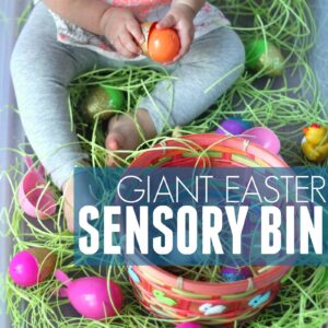 Giant Easter Sensory Bin for Toddlers