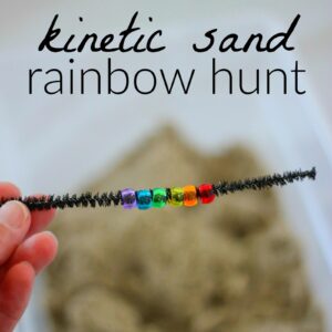 Kinetic Sand Rainbow Sensory Play