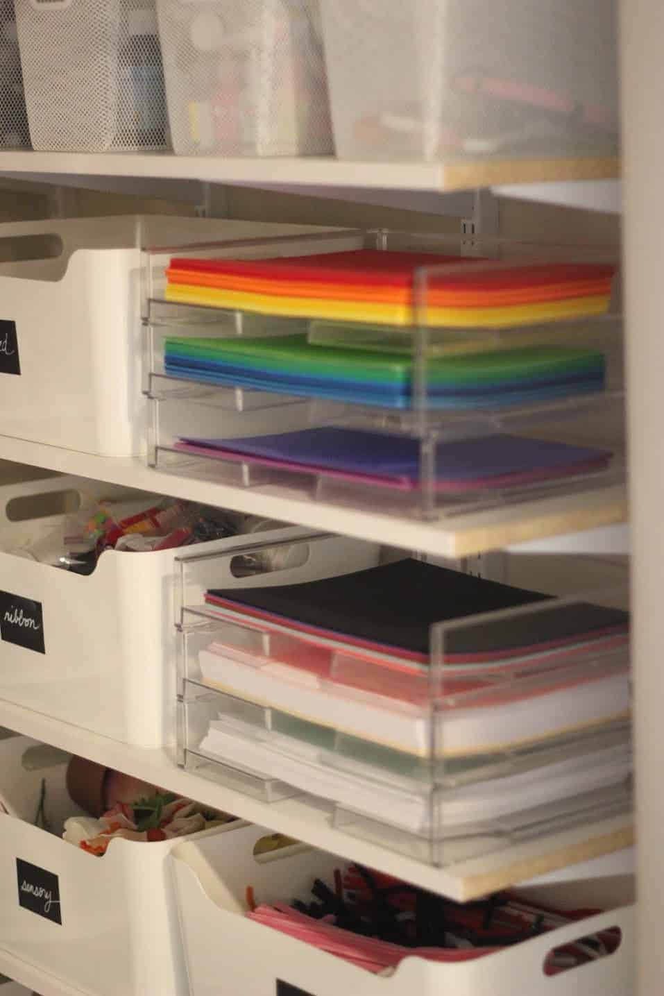 kids craft storage & organization tips