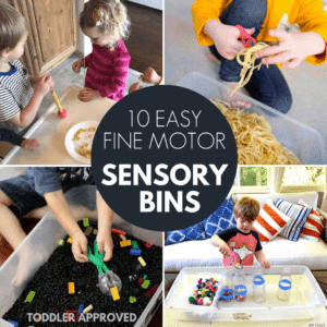 10 Incredibly Easy Fine Motor Sensory Bins for Toddlers!