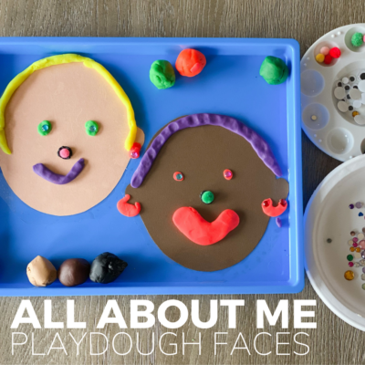 all about me playdough activity for preschoolers
