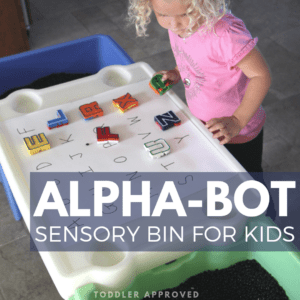 Alphabet Bean Sensory Bin for Toddlers & Preschoolers