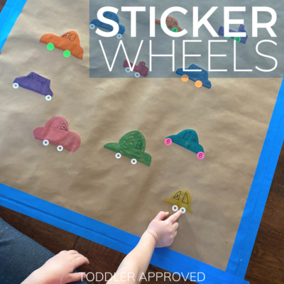 easy car themed sticker activity