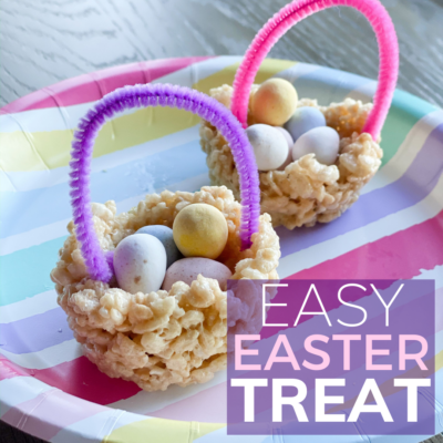 easy Easter rice crispy baskets for kids to make