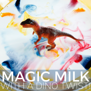 Magic Milk Science with Dinosaurs