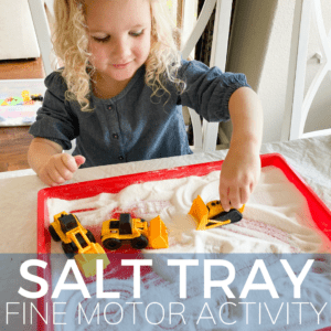 Salt Tray Fine Motor Activity for Preschoolers