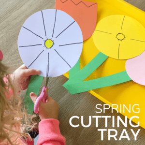 Scissor Skills Practice Spring Cutting Tray