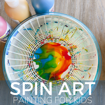 colorful rainbow spin art painting